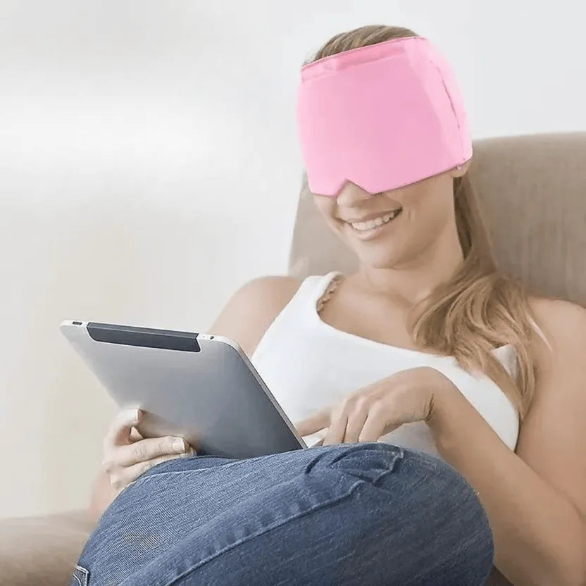 MigraRelief™ – Máscara de gel terapéutica para migraña y estrés